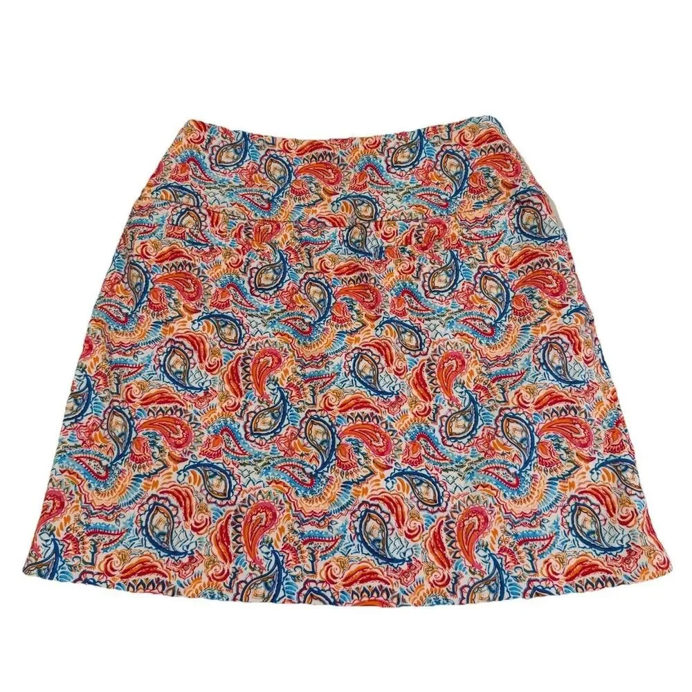 Womens Swing Control Skort Golf Lined Skirt Size 4 Paisley Athletic Stretch - Picture 5 of 8